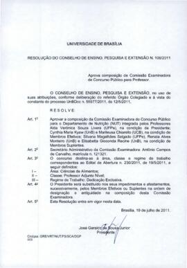 Resolução do Conselho de Ensino, Pesquisa e Extensão nº 0109/2011