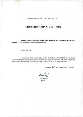 Ato da Reitoria nº 0086/2002