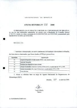 Ato da Reitoria nº 0232/2000