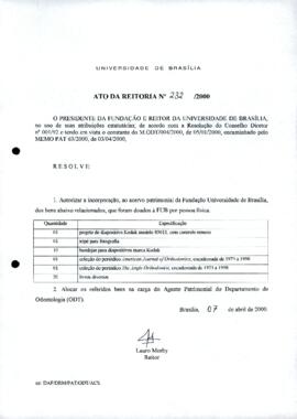 Ato da Reitoria nº 0232/2000