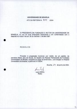 Ato da Reitoria nº 0854/2004