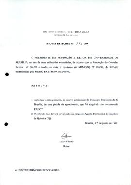 Ato da Reitoria nº 0552/1999