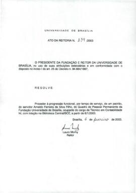 Ato da Reitoria nº 0139/2003