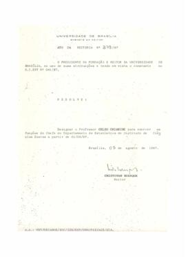 Ato da Reitoria nº 0379/1987