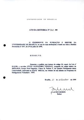 Ato da Reitoria nº 0982/1999