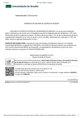 Despacho da Decana de Gestão de Pessoas (2016-10-20)