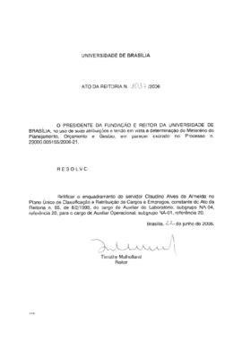 Ato da Reitoria nº 1037/2006