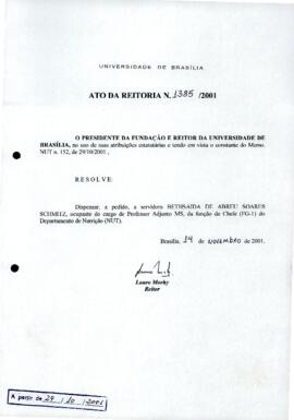 Ato da Reitoria nº 1385/2001