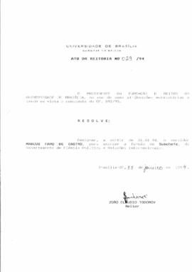 Ato da Reitoria nº 0029/1994