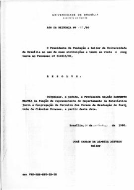 Ato da Reitoria nº 0178/1980