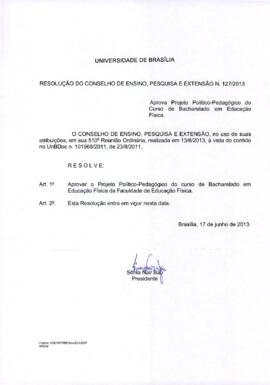 Resolução do Conselho de Ensino, Pesquisa e Extensão nº 0127/2013