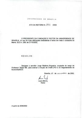 Ato da Reitoria nº 1811/2002