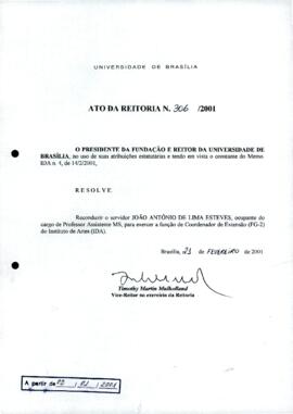 Ato da Reitoria nº 0306/2001