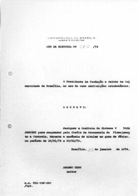Ato da Reitoria nº 0062/1974