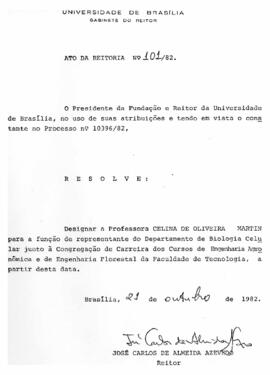 Ato da Reitoria nº 0101/1982