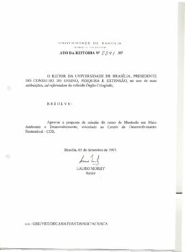 Ato da Reitoria nº 2291/1997