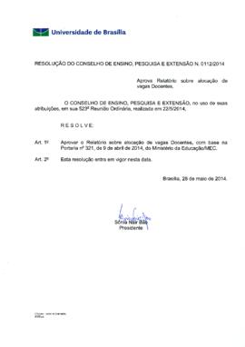 Resolução do Conselho de Ensino, Pesquisa e Extensão nº 0112/2014