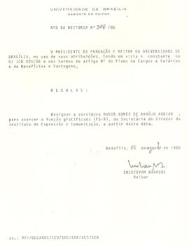 Ato da Reitoria nº 0306/1986