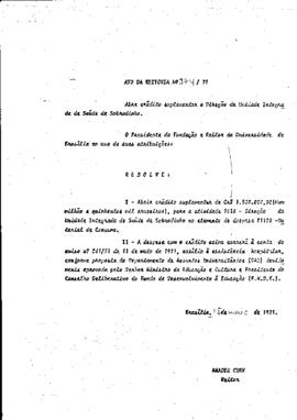 Ato da Reitoria nº 0364/1971