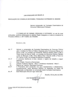 Resolução do Conselho de Ensino, Pesquisa e Extensão nº 0488/2009