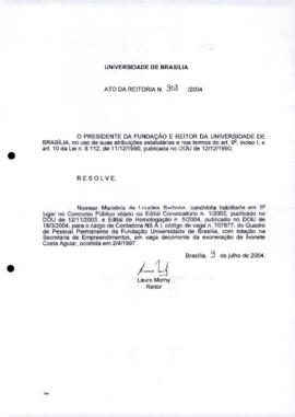 Ato da Reitoria nº 0908/2004