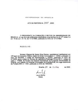 Ato da Reitoria nº 1487/2003