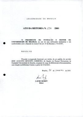 Ato da Reitoria nº 0236/2001