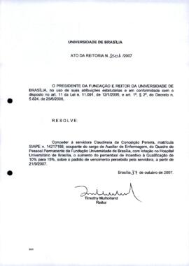 Ato da Reitoria nº 1501/2007