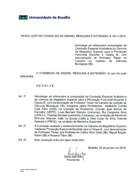 Resolução do Conselho de Ensino, Pesquisa e Extensão nº 0011/2015