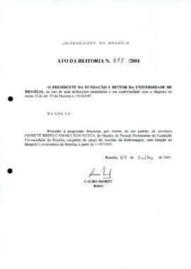 Ato da Reitoria nº 0872/2001