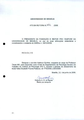 Ato da Reitoria nº 0744/2008