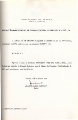 Resolução do Conselho de Ensino, Pesquisa e Extensão nº 0057/1996