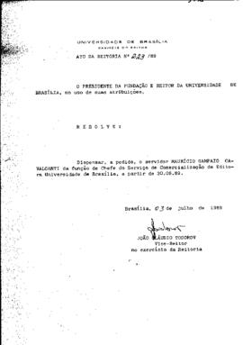 Ato da Reitoria nº 0223/1989