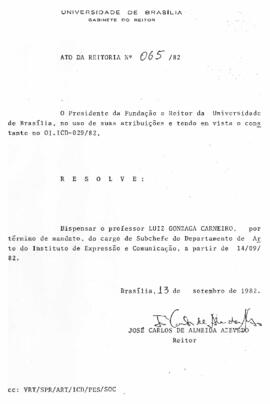 Ato da Reitoria nº 0065/1982