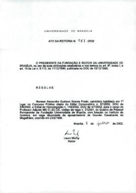 Ato da Reitoria nº 0987/2002