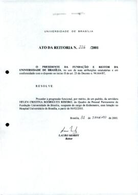 Ato da Reitoria nº 0225/2001