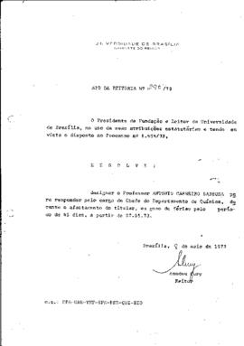 Ato da Reitoria nº 0296/1973