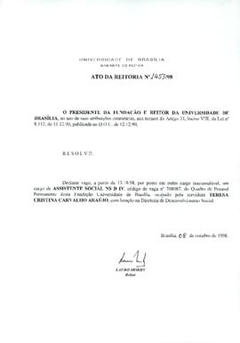 Ato da Reitoria nº 1453/1998