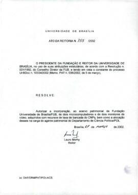 Ato da Reitoria nº 0355/2002