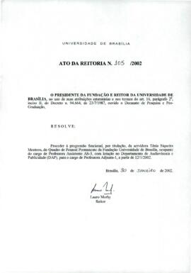 Ato da Reitoria nº 0105/2002