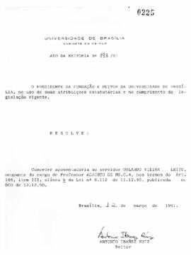 Ato da Reitoria nº 0191/1991