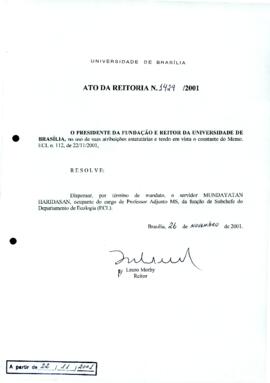 Ato da Reitoria nº 1429/2001