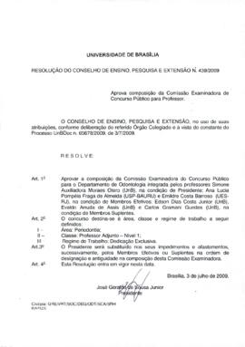 Resolução do Conselho de Ensino, Pesquisa e Extensão nº 0439/2009