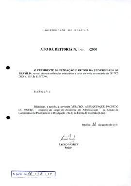 Ato da Reitoria nº 0703/2000