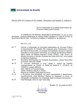 Resolução do Conselho de Ensino, Pesquisa e Extensão nº 0009/2015