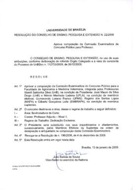Resolução do Conselho de Ensino, Pesquisa e Extensão nº 0022/2009