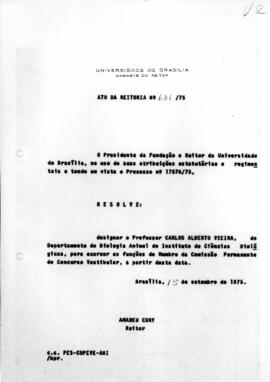 Ato da Reitoria nº 0631/1975