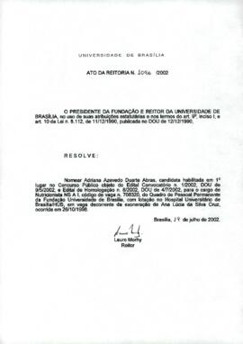 Ato da Reitoria nº 1096/2002