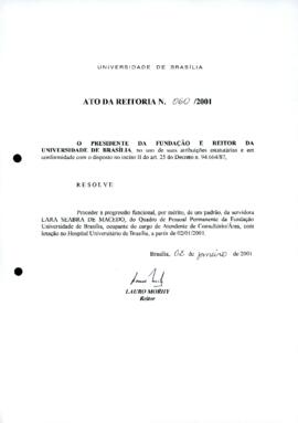 Ato da Reitoria nº 0060/2001