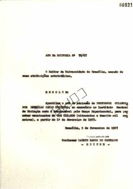 Ato da Reitoria nº 0076/1967